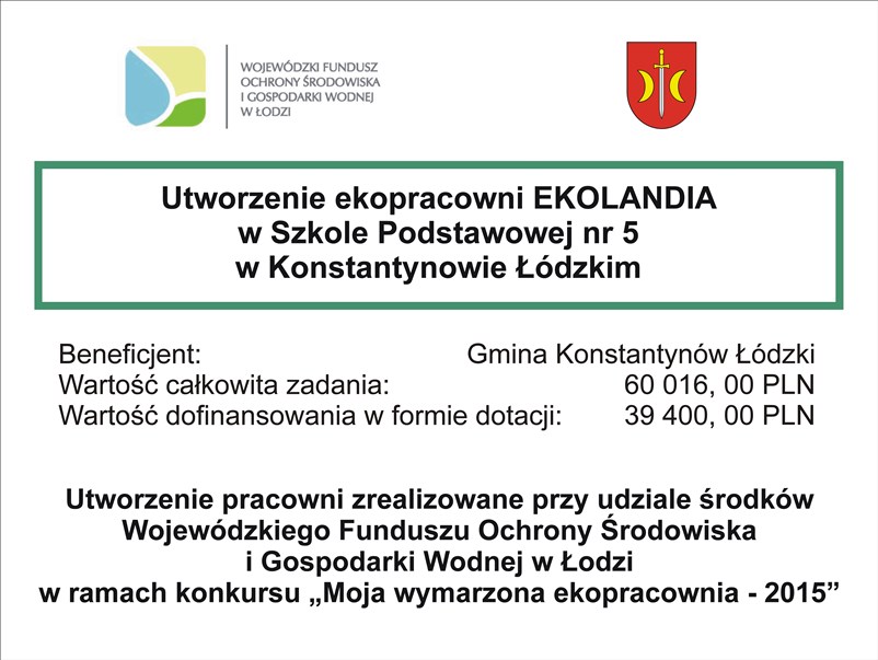Logo Wojewódzkiego Funduszu Ochrony Środowiska i&nbsp;Gospodarki Wodnej w&nbsp;Łodzi- Ekopracownia
